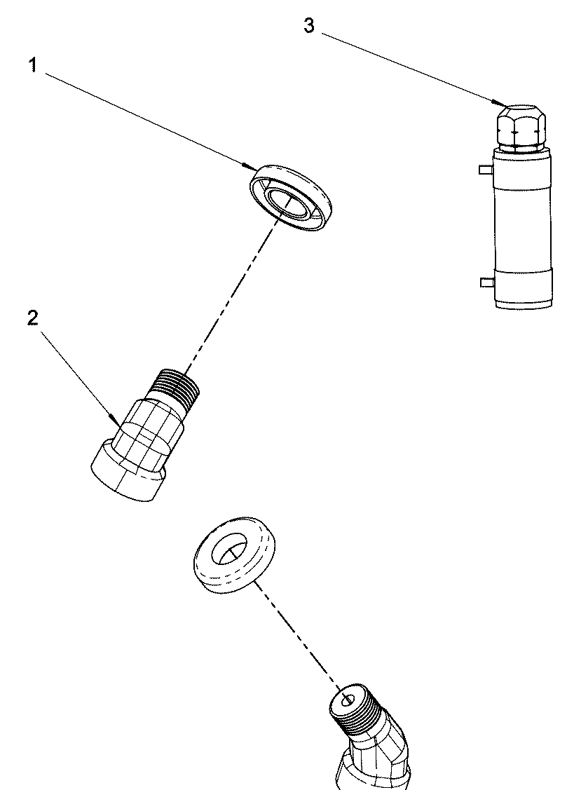 Engine Group - Coolant Fittings Diagram and Parts List for 076355-03  Briggs and Stratton Generator